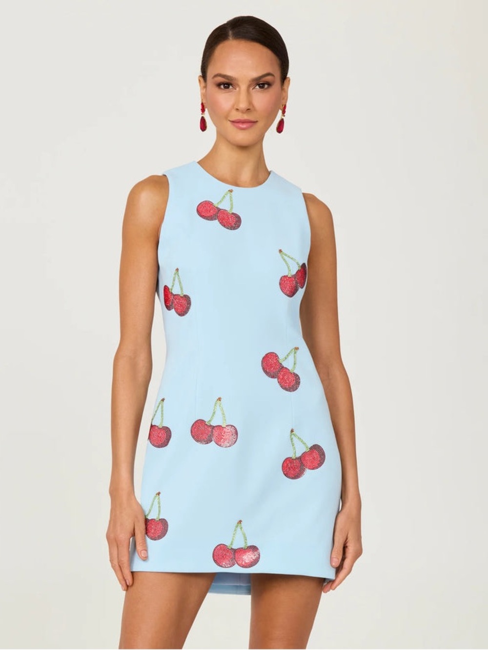 Helsi Zuri Rhinestone Cherry Mini Dress In Blue Party Dress Size XS
